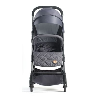 Teknum Grey Travel Lite Stroller + Sunveno Diaper Bag Black with Hooks